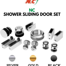 NC- Shower Sliding Door Set (SS304 Grade)